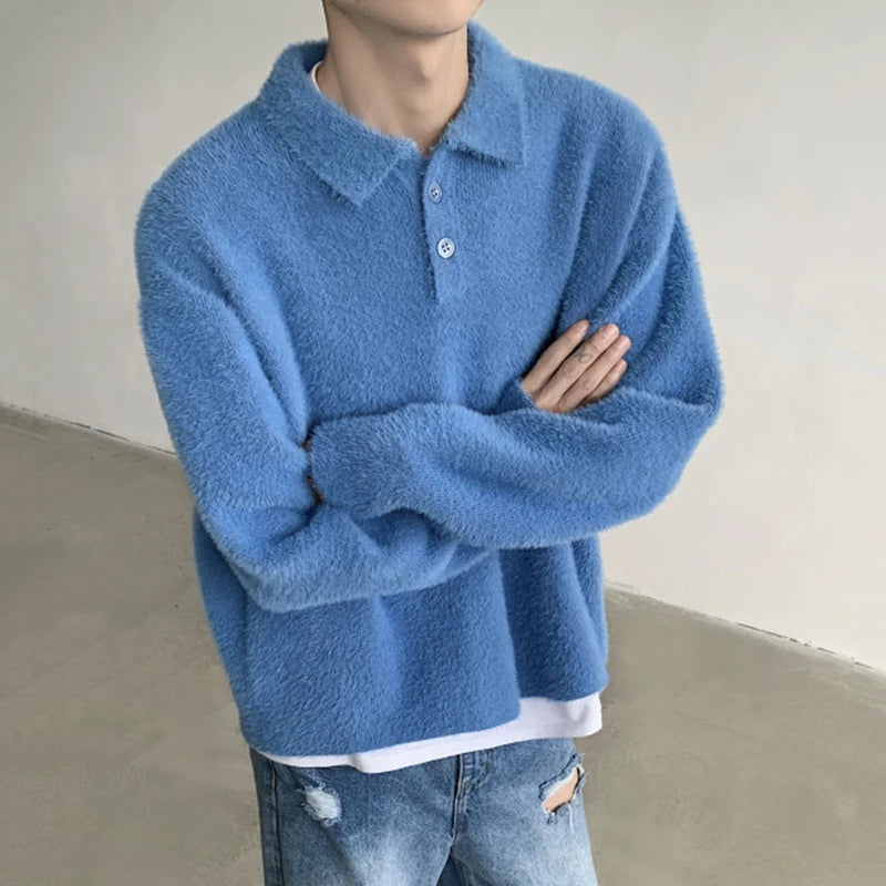 ALEX BLUE MOHAIR SWEATER