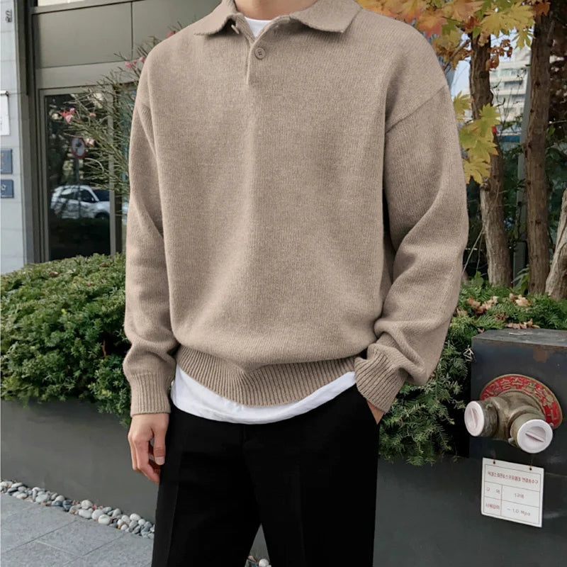 PIERRE KNIT POLO SWEATER