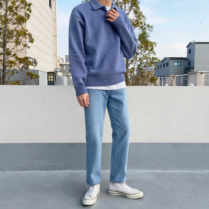 PIERRE KNIT POLO SWEATER