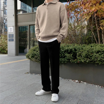 PIERRE KNIT POLO SWEATER