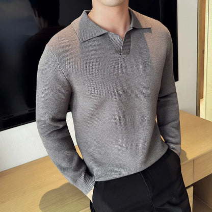 VALENTINO LONG SLEEVE KNIT POLO