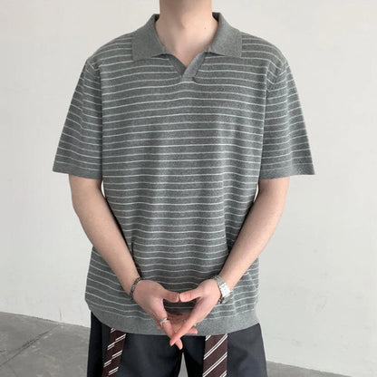 SANDRO STRIPED POLO SHIRT