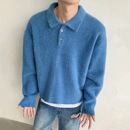 ALEX BLUE MOHAIR SWEATER