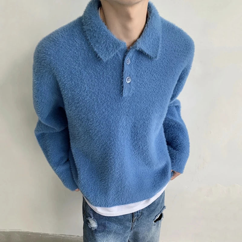 ALEX BLUE MOHAIR SWEATER