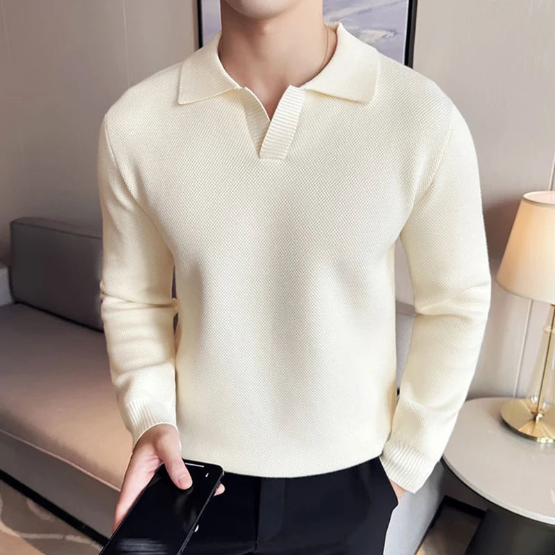 VALENTINO LONG SLEEVE KNIT POLO