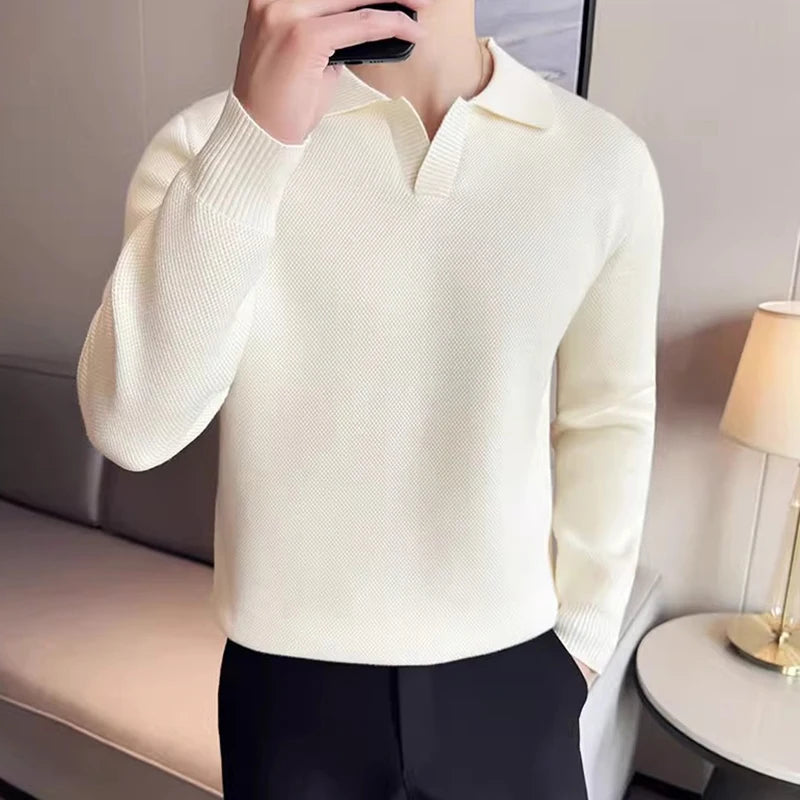 VALENTINO LONG SLEEVE KNIT POLO