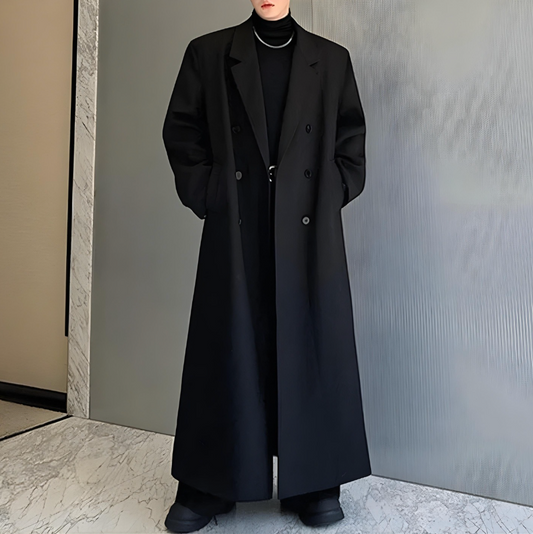 CARMELO BLACK LONG COAT