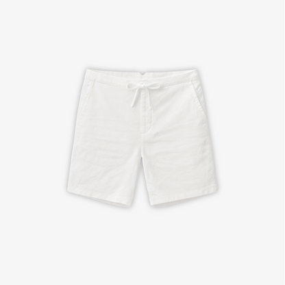 White Linen Shorts