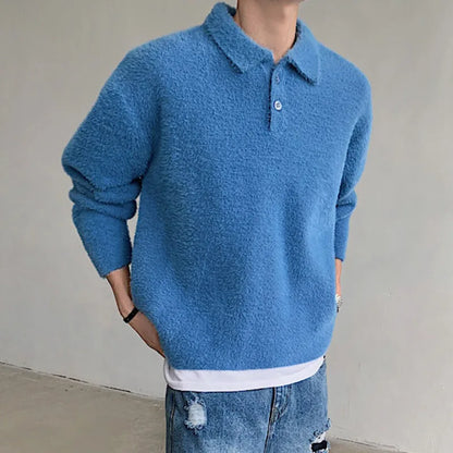 ALEX BLUE MOHAIR SWEATER