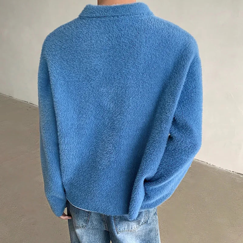 ALEX BLUE MOHAIR SWEATER