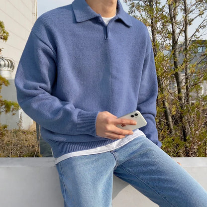 PIERRE KNIT POLO SWEATER