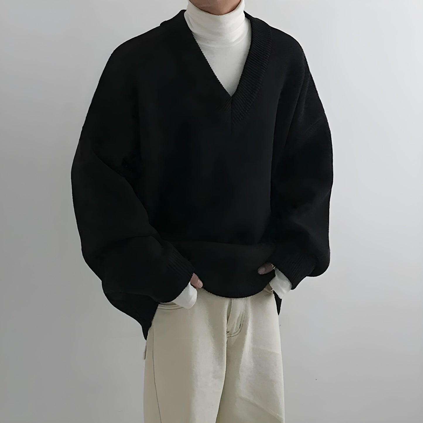 GIULIO V-NECK LOOSE SWEATER