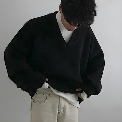 GIULIO V-NECK LOOSE SWEATER